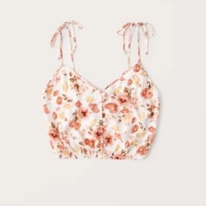 Abercrombie & Fitch Easy Cami Crop Top Floral